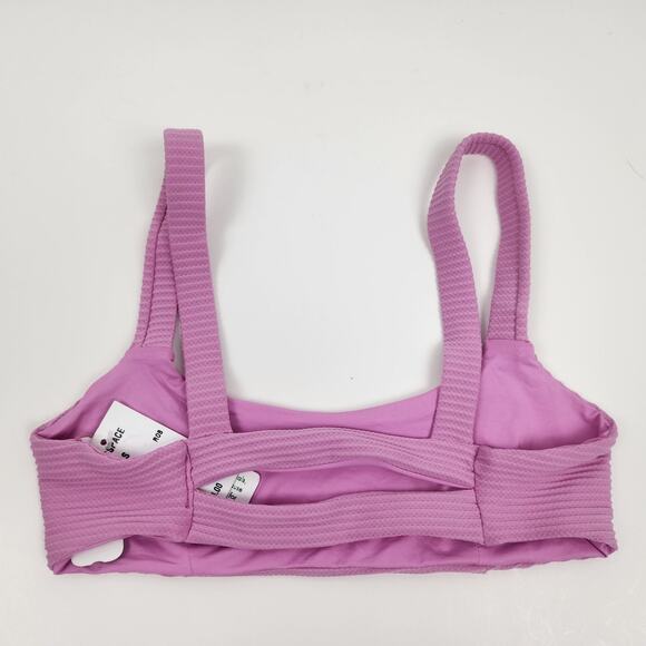 L*Space Jess Bikini Top in Rosebud Pink Ribbed Size Small NWT - Picture 4 of 6